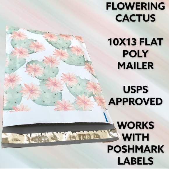 25 10X13 Flower Cactus Poly Mailers CLEARANCE - Picture 3 of 7